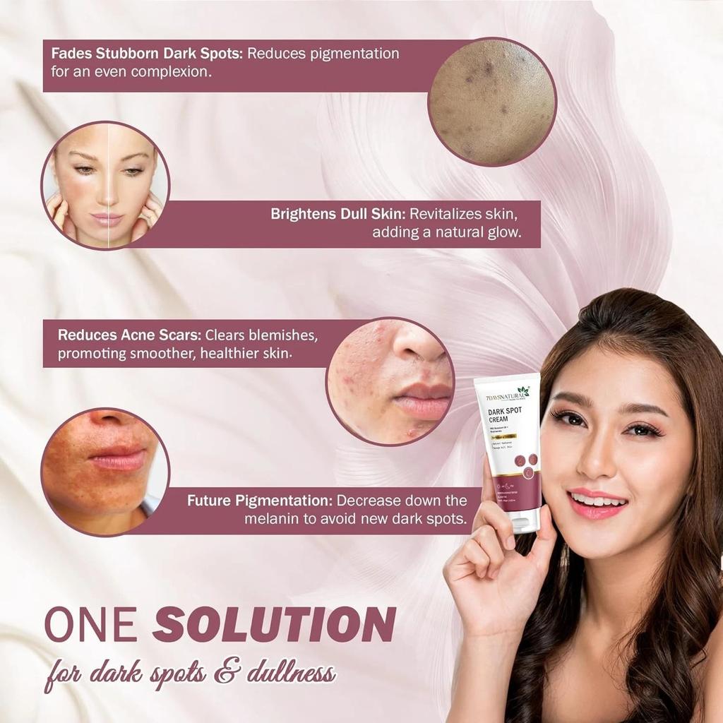 7 DAYS Natural Dark Spot Corrector For Face Cream 50gm Pure Herbal Exp 2028