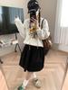 Moqie Grey Korean Retro Heart Polka Dot Puffy Skirt MQ1067