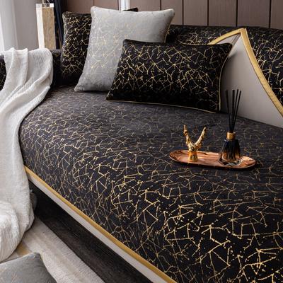 Высококачественная черная Золотая кожаная подушка для дивана, современная нескользящая антикошачья подушка для стула, атласная окантовка, чехол для кресла, зимнее полотенце