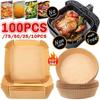 100pcs Air Fryer Disposable Paper for Air Fryer Cheesecake Air Fryer Accessories Parchment Wood Pulp Steamer Baking Paper
