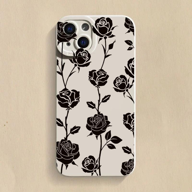 Новый ретро-модный чехол для телефона с розой для Samsung Galaxy S25 S24 S23 Ultra S22 Plus S21 FE A14 A34 A54 A33 A16, мягкий силиконовый чехол
