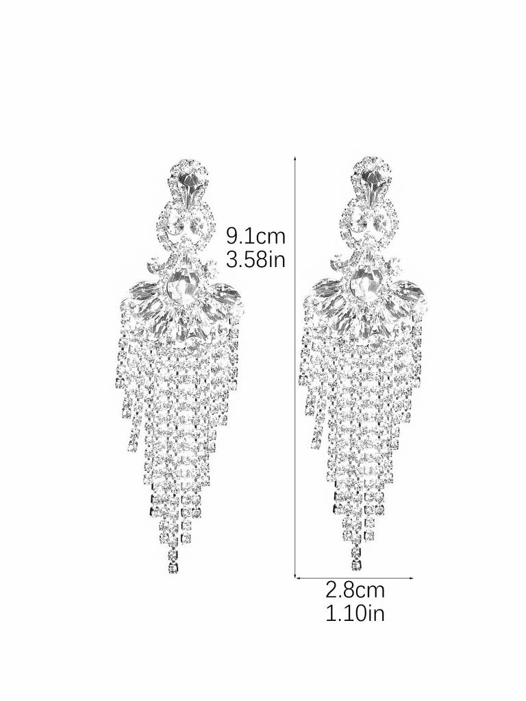 Роскошный темперамент блестящие длинные серьги-кисточки со стразами старшие серьги с чувством моды преувеличенная индивидуальность женские серьги ювелирные изделия