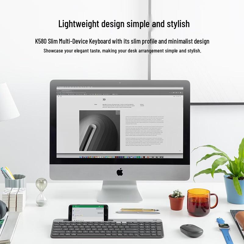 Logitech K580 Беспроводная Bluetooth Тонкая Бесшумная Клавиатура