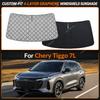 For Chery Tiggo 7L -Fit 4-Layer Graphene Windshield Sunshade Reflective Gray-Silver Surface Helps Reduce Direct Sunlight