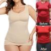 Shapewear for Plus Size Women Tummy Control Shapewear Built-in Bra Shaping Tank Tops Slimming Body Shaper Compression Underwear