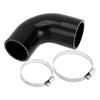 X AUTOHAUX Inner Diameter 57mm-63mm Length 102mm Elbow 90 Degree Black Silicone Hose