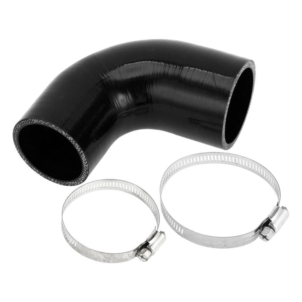 X AUTOHAUX Inner Diameter 57mm-63mm Length 102mm Elbow 90 Degree Black Silicone Hose