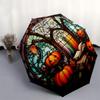 Stained Glass Window with Pumpkins and Books Umbrella Day Gift Y259