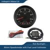 ELING Car Boat 85mm Multifunctional 0-60MPH Speedometer Tachometer Water Temp Oil Pressure 0-80PSI 5Bar 10Bar with Red Backlight
