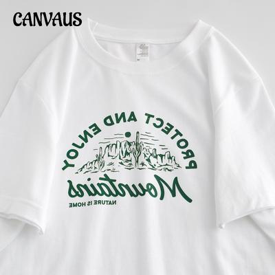 Хлопковая футболка с принтом, женская летняя футболка с коротким рукавом, свободный топ больших размеров