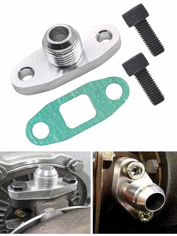 Комплект прокладок для впускного фланца подачи масла турбокомпрессора, алюминиевый фитинг 10AN для T40 T60 T70