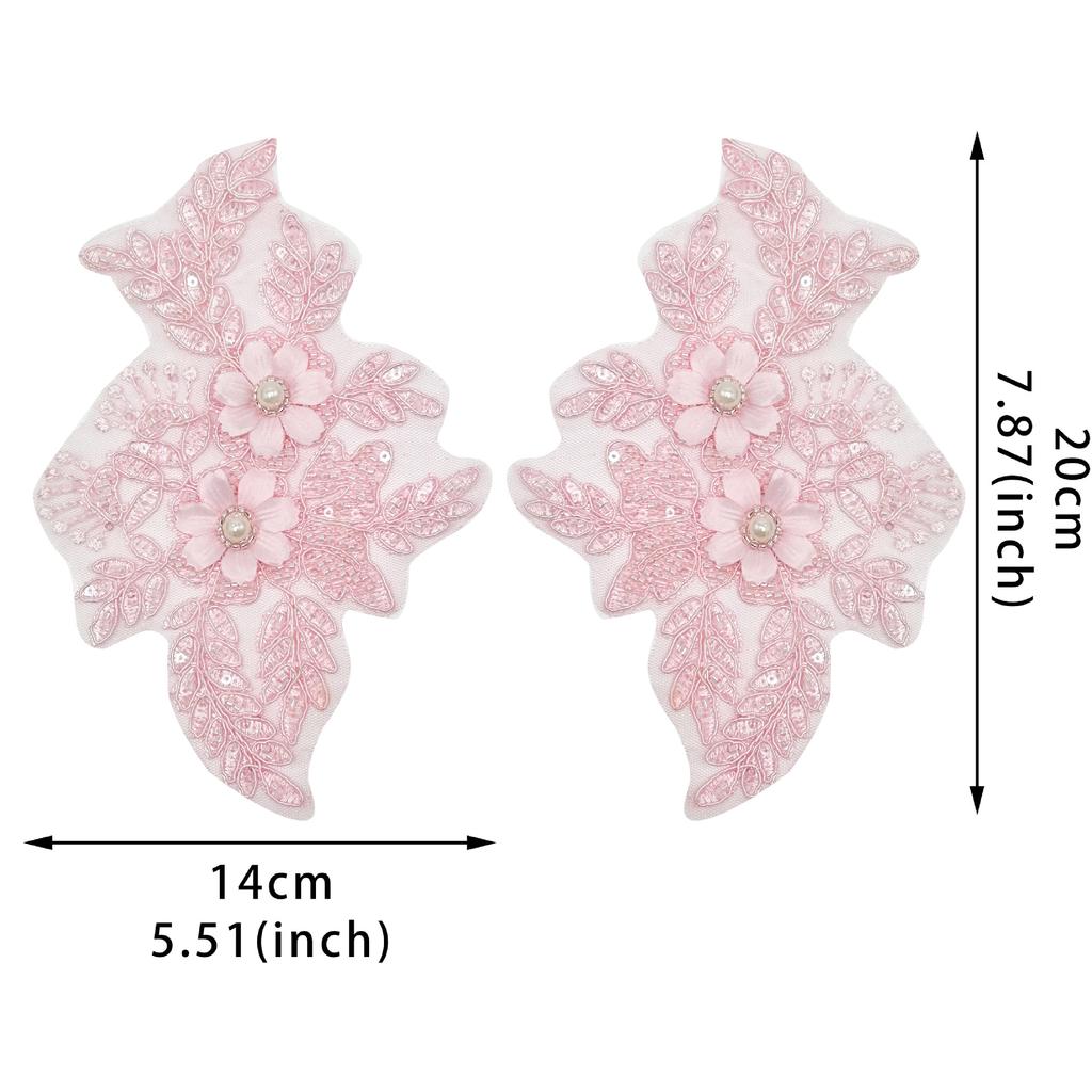 Three-Dimensional Embroidery Lace Applique Clothing Patch Decoration Flower Wedding Dress Accessories To Flower Cloth Stickers Accessories