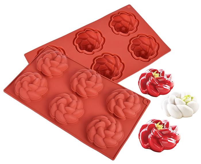 Forma Silikonowa Do Monoporcji Flowers Kwiat 6 Gniazd