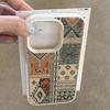 Ретро Бохо Геометрический Пэчворк Чехол для Телефона для Серии iPhone 17 16 15 14 13 12 11 Pro Max Plus Двойная Защита
