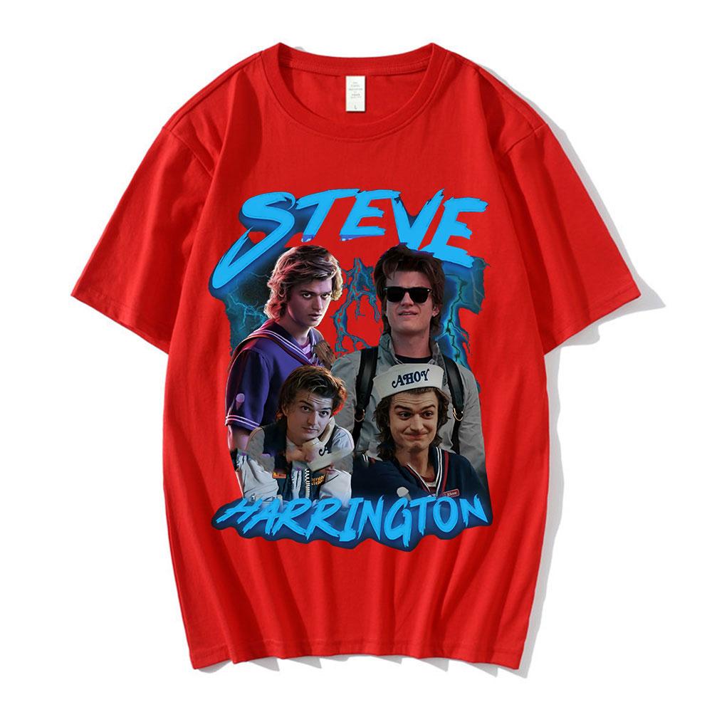 Steve Harrington Tshirts Unisexs Harajuku Graphics Print Tshirt Short Sleeve Cotton Oversize Streetwear Unisex T Shirt