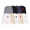 216 2025 Autumn and Winter New Big Heart Logo High-quality Cotton Round Neck Hoodie Men Pullover