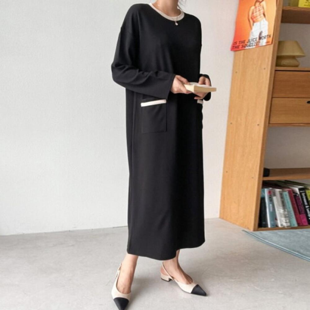 From Heart Women S Pocket Color Long dreSS