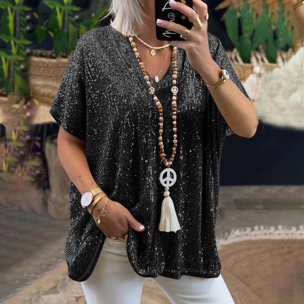 Sequin Tank Tops For Women Sleeveless Shiny Party Shirts Sequin T Shirt