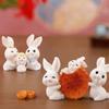 Resin Mini Ornaments Mooncake Mid-Autumn Festival Desk Figurines Cute Micro Landscape Decor  DIY