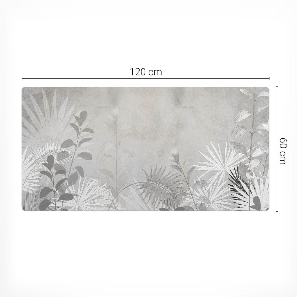 Vinyl Desk Mat with Plant Leaves Background Print 120x60 cm