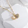 Copper Micro-inlaid Zircon Fashion Necklace Pearl Shell Necklace Colorfast Niche Design Clavicle Chain
