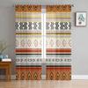 Boho Geometric Stripes Window Tulle Curtains For Living Room Kitchen Modern Window Treatments Voile Curtains