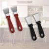 Golspia Kitchen Scraper, Cleaning Spatula, Removes Oil and Burnt Stains, Small, 4-Piece Set, Black and Red