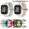 Soft Silicone Watchband For HONOR Watch 5 Smartwatch Strap Bracelet Wriststrap Quick Release Belt Accessories Replacement Band