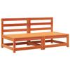 VidaXL Canapés de Jardin sans Accoudoirs 2 pcs, Siège avec Dossier, Meuble de Terrasse Patio Arrière-cour Extérieur, Bois de 837925