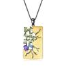 Italian Retro Original Designer Jewelry S925 Silver Gold-plated Natural Colored Treasure Amethyst Necklace Pendant
