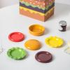 Блюдо для гамбургера Блюдо для приправ Набор из шести штук Блюдо для соуса Милая посуда Керамика Подглазурная роспись Блюдо для соевого соуса Бытовая сторона