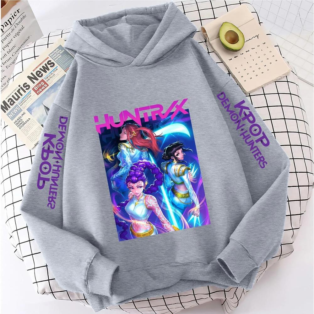 Модные повседневные толстовки с капюшоном K-Pop Охотники на демонов Пуловер Детские наряды Гифка KPop Охотники на демонов Худи Одежда для маленьких девочек и мальчиков