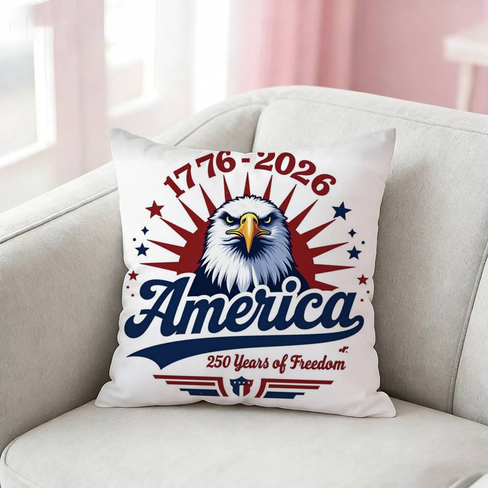 250 Years Of Freedom United For 250 Usa Pillow Case Pattern Printed Pillowcase For Living Room Sofa Cushion Cover