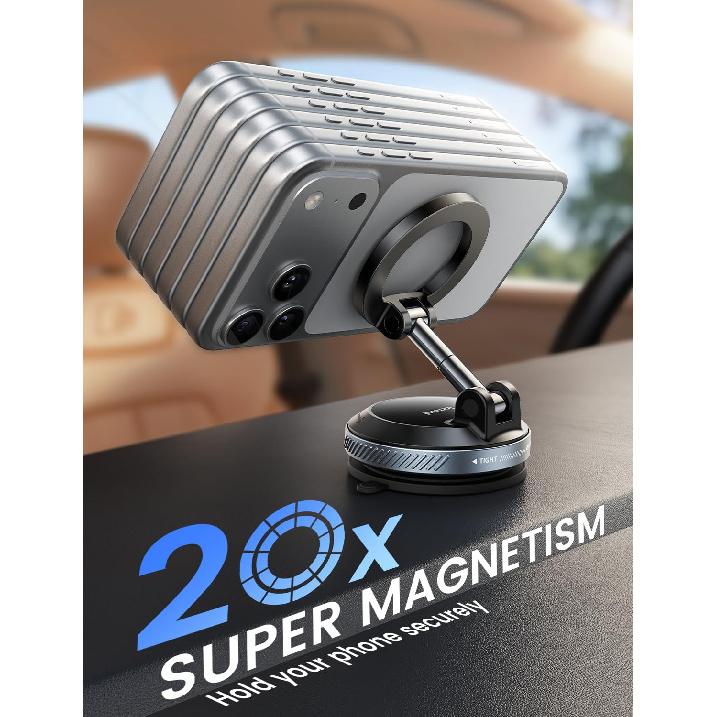 Lamicall Car Phone Holder for Magsafe Dashboard Windshield Nano Gel Vacuum