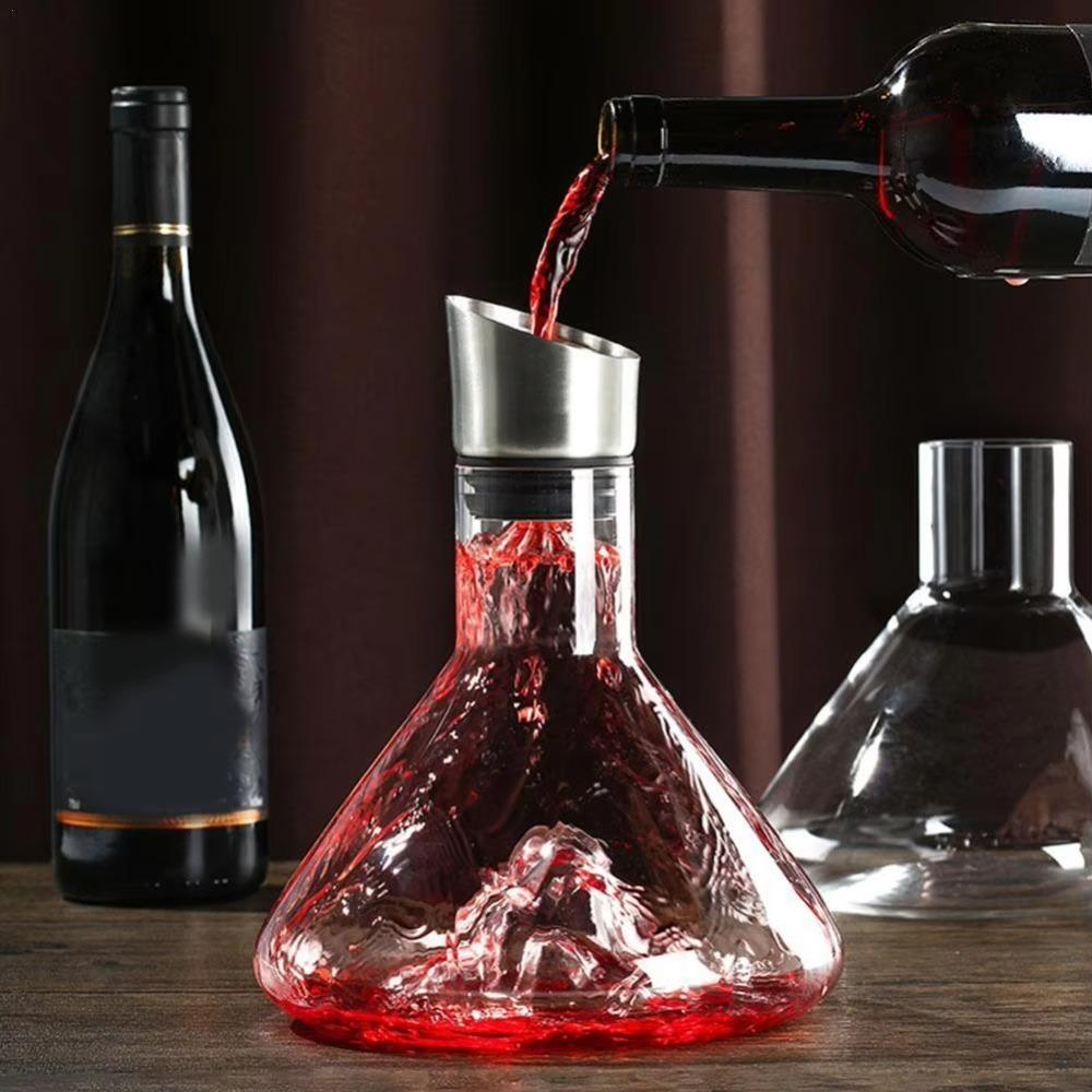 Glass Iceberg Wine Decanter 1500ml Wine Aerating Pourer Bar Accessories Wine Aerator Party