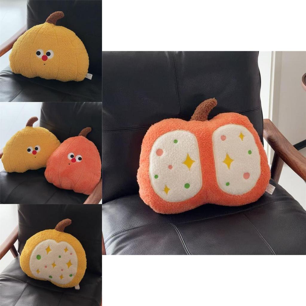 Soft Pumpkin Cartoon Plush For Sofa Bed Office Car Lumbar Cushion And Rest