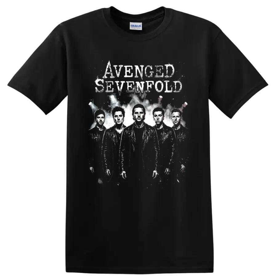 Avenged Sevenfold Heavy Metal Band Members Portrait T Shirt Graphic Rock Tee