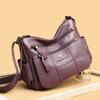 Soft Leather Texture New Shoulder Messenger Bag Women's Large Capacity Multi-pocket Leisure Travel Mother Bag