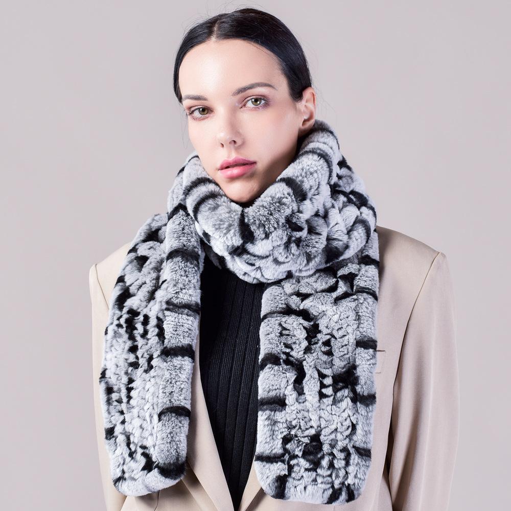 Длинный вязаный плюшевый шарф для тепла и объема, универсальный для женщин зимой