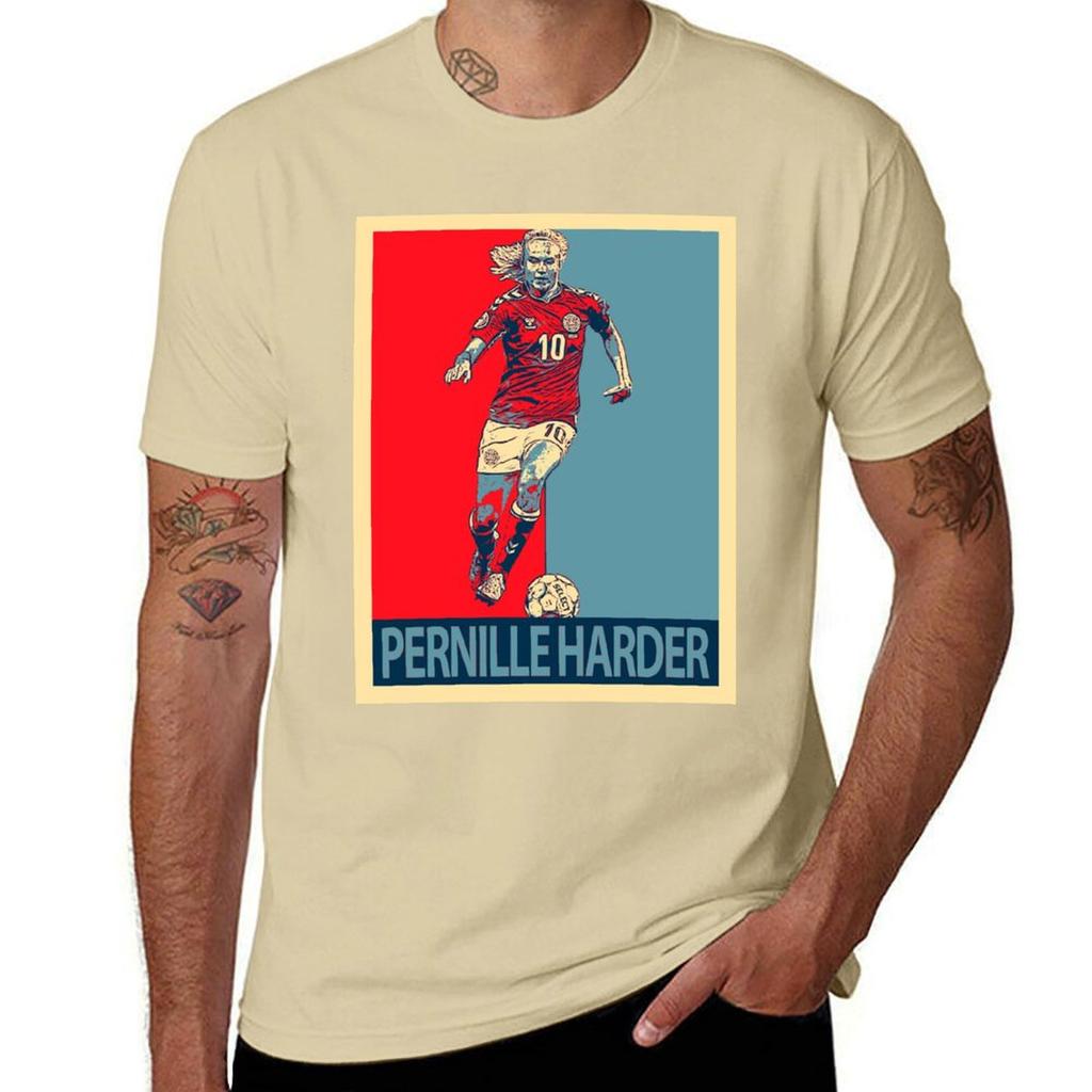 Футболка Pernille Harder для мальчиков с принтом животных, милые топы, футболка с коротким рукавом, оверсайз футболки для мужчин