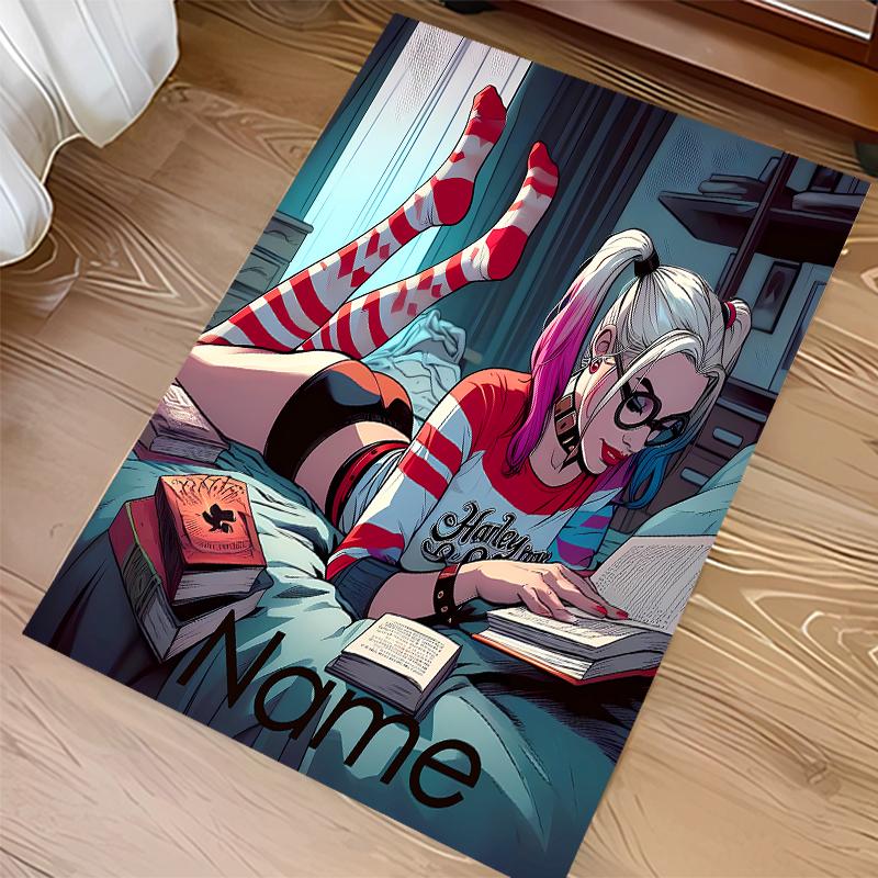 Custom personalization Harley Quinn and the Joker Print Area Rug - Soft, Washable Non-Slip Indoor Mat,Living Room,Home&Office Decorative Rug