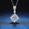 D Color 1CT D Color Moissanite Diamond Necklace Pendant For Women GRA Certified S925 Silver Neck Chain lLuxury Party Fine Jewerly
