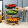 Креативный 1/2/3-уровневый роскошный поднос из бамбукового дерева для фруктов, закусок, конфет, десертов, кухонной посуды, многоуровневый держатель для сервировочной корзины в европейском стиле