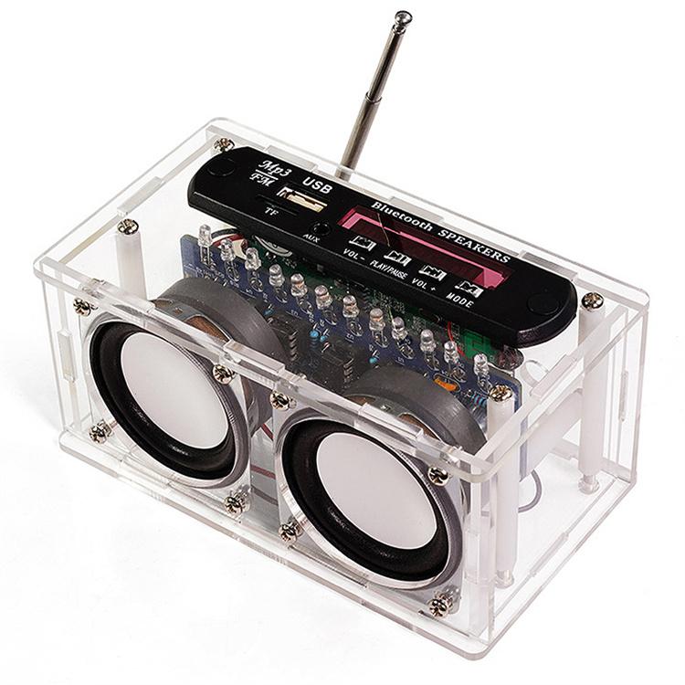 Набор для сборки Bluetooth-динамика с FM-радио 87,5-108 МГц, DIY-проект для пайки, электронный набор для практики пайки, поддержка сборки на пайку, USB-накопитель