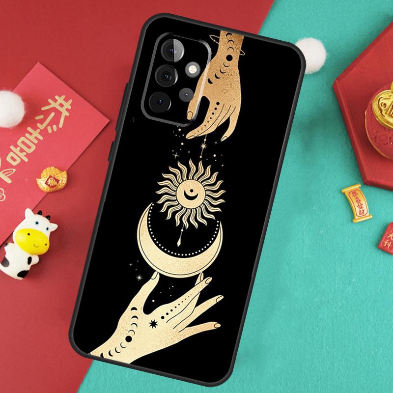 СУН И МУН Мистический Зодиак Чехол Для Samsung Galaxy A13 A33 A53 A15 A25 A35 A55 A54 A34 A14 A71 A51 A12 A32 A52 Обложка
