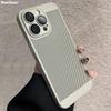 Охлаждающий Матовый Чехол с Теплоотводом Для iPhone 17 Air 16 15 14 13 12 11 Pro Max X XS Max XR Plus SE Mini Металлический Чехол