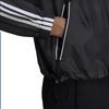 adidas BSC Полосатая куртка с карманом на молнии и завязками на капюшоне Женская куртка черного цвета H55345