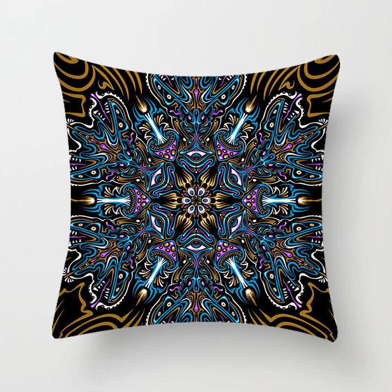 Стежка Красочный Принт Мандалы Наволочка Спальня Диван Подушка Персиковая Кожа Наволочка Домашняя