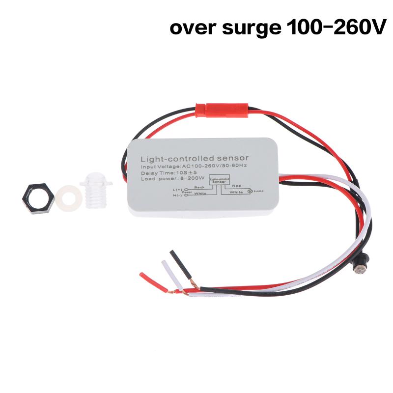 Dc12V 24V Ac100-260V Outdoor Light Control Photoelectric Sensor Switch Rainproof Lightningprotection Intelligent Light Sensor