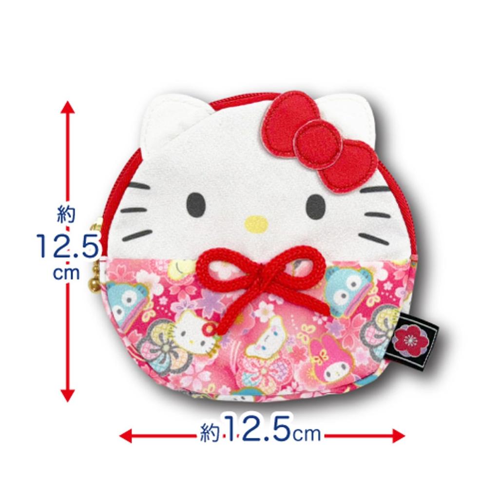 Hatayama Shoji Daruma Japanese Sanrio Cinnamon X X Product 33201930 Pouch, Pattern, Characters, Roll, Approx. H12.5 W12.5 D1.5cm, Number